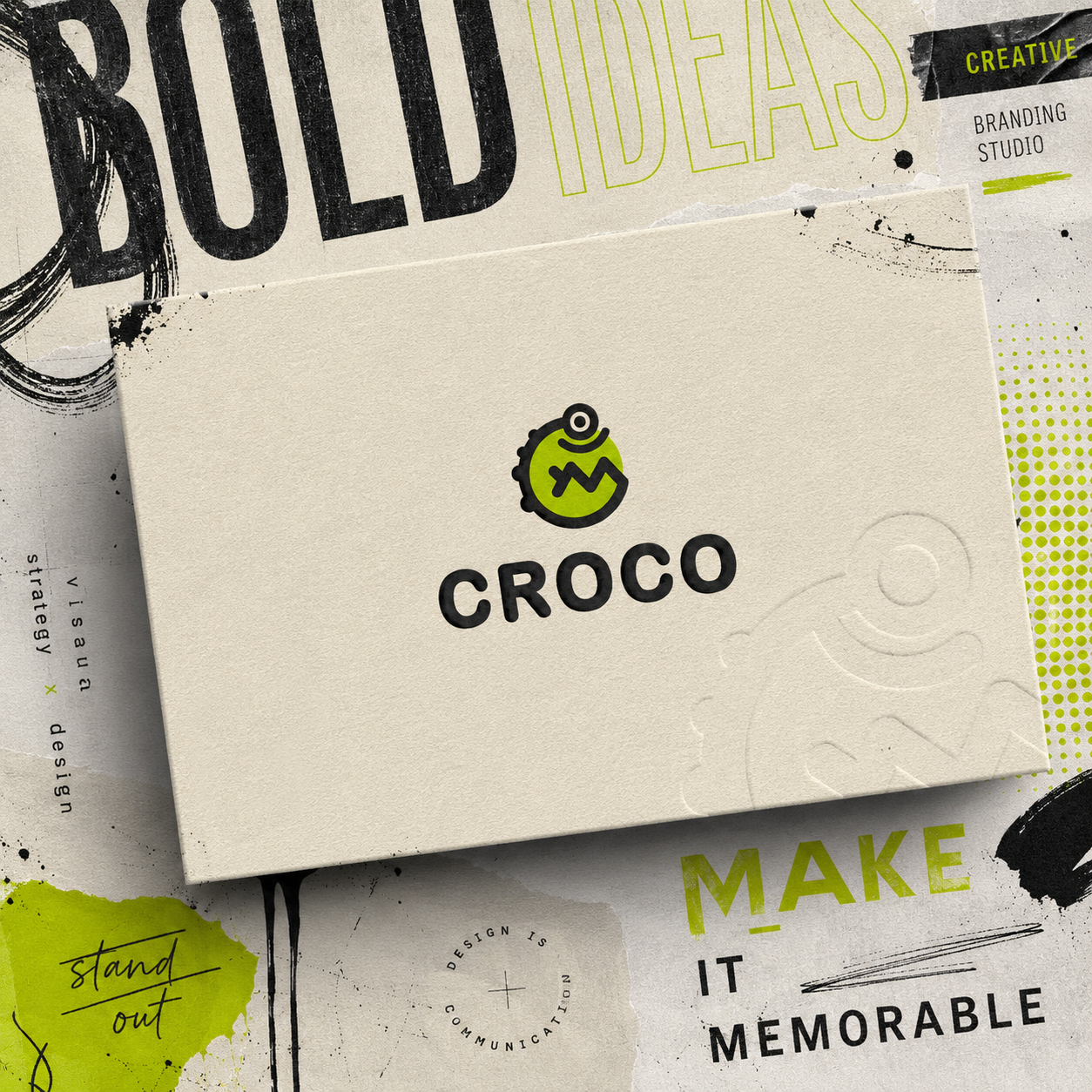 Визуальный этап Validate с логотипом Croco на фактурном фоне