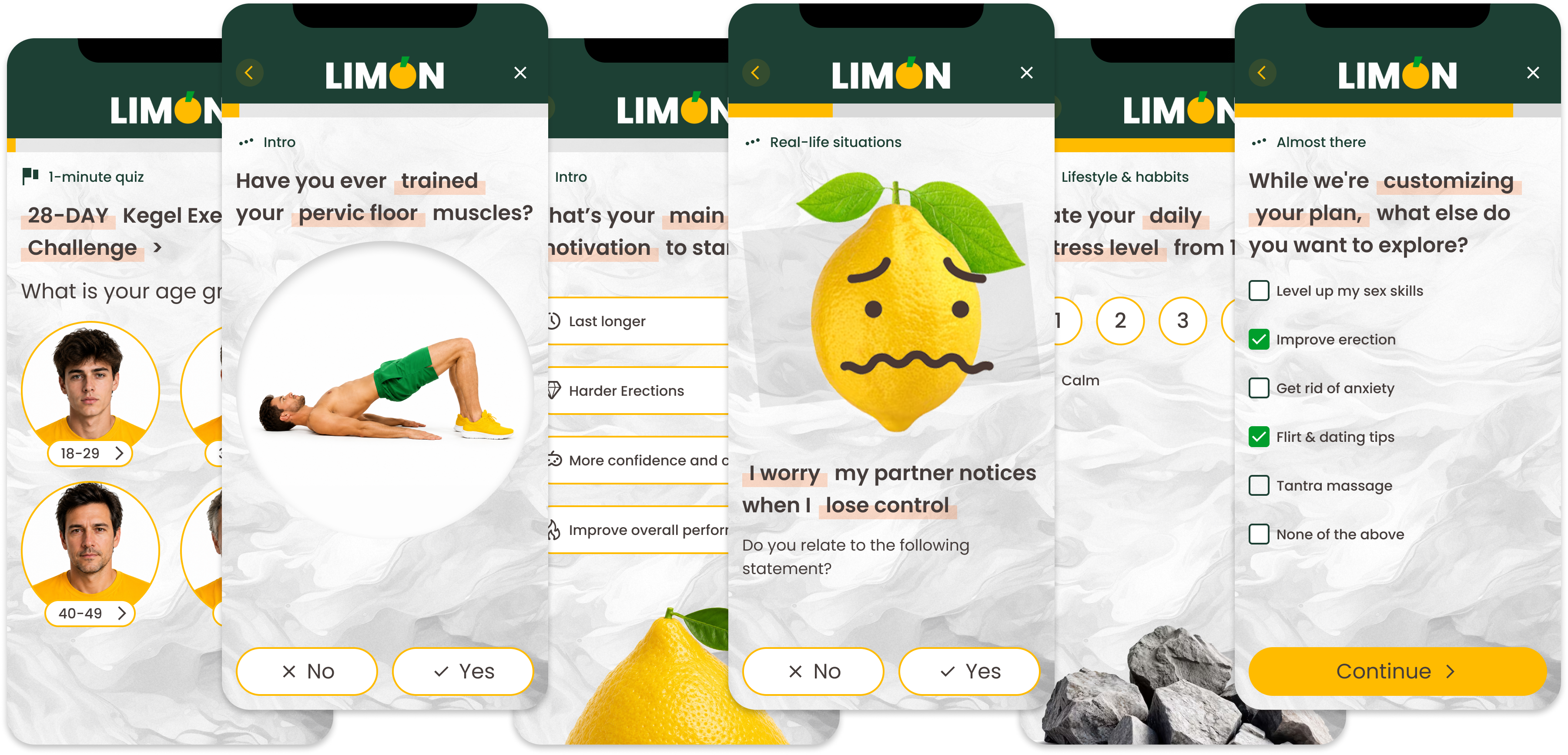 Финальные экраны quiz-сценария LIMON